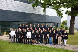 Employees in the company yard